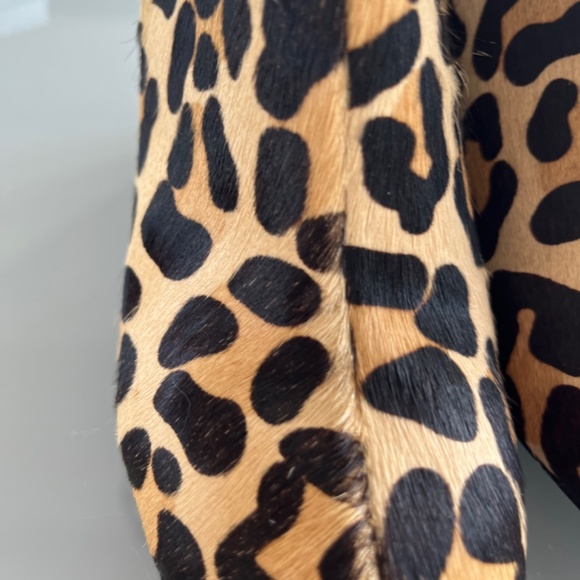 Ankle boots real fur calf hair léopard print - Picture 4 of 11